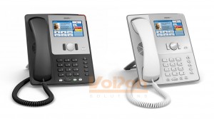 snom 870 touchscreen VoIP phone in Black or White