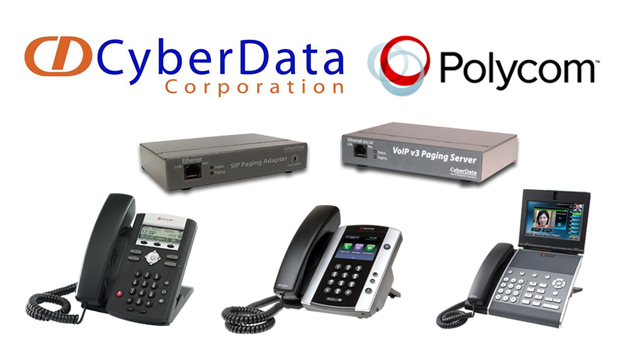 CyberData Announces Big News for Polycom Users: Ability to Page to Polycom Phones with SIP Paging Adapter and VoIP V3 Paging Server