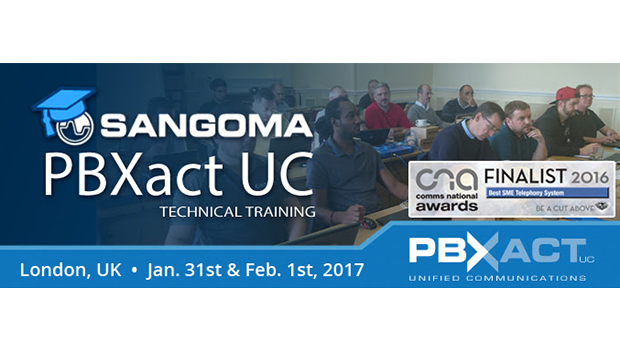 Sangoma announce PBXact UC Training in the UK in Jan and Feb 2017