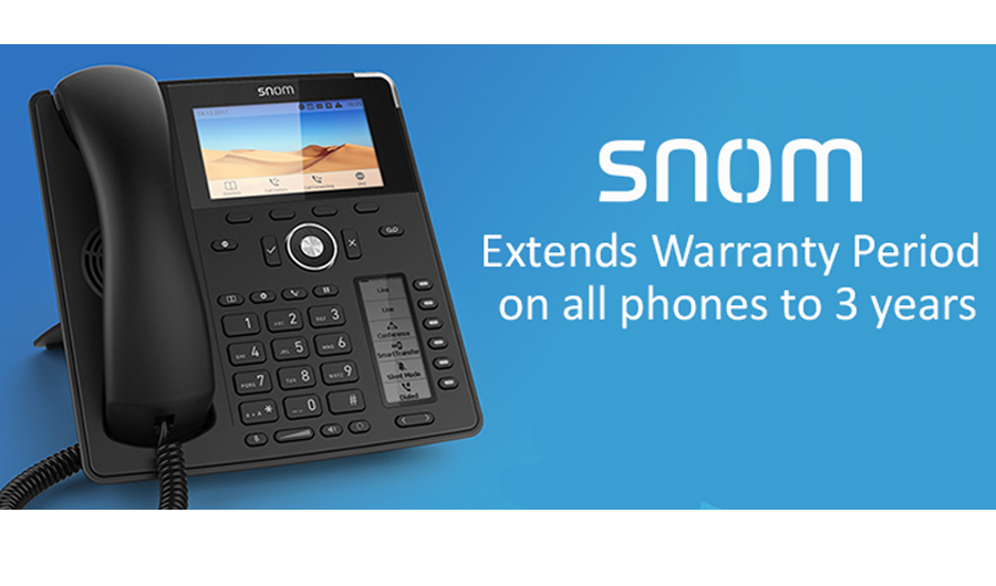 Snom extend warranty to 3 years on all phones
