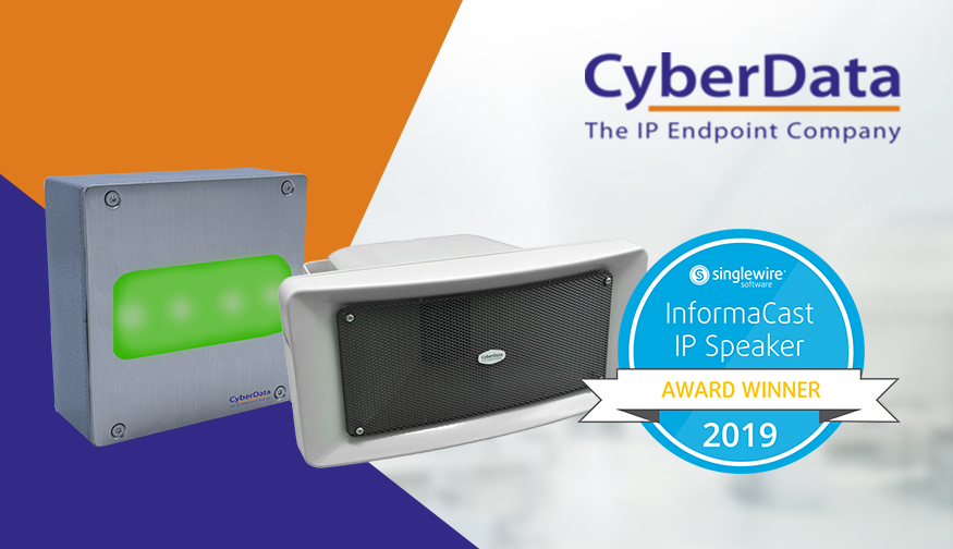 CyberData produces two winners in the 2019 Singlewire Informacast IP speaker awards